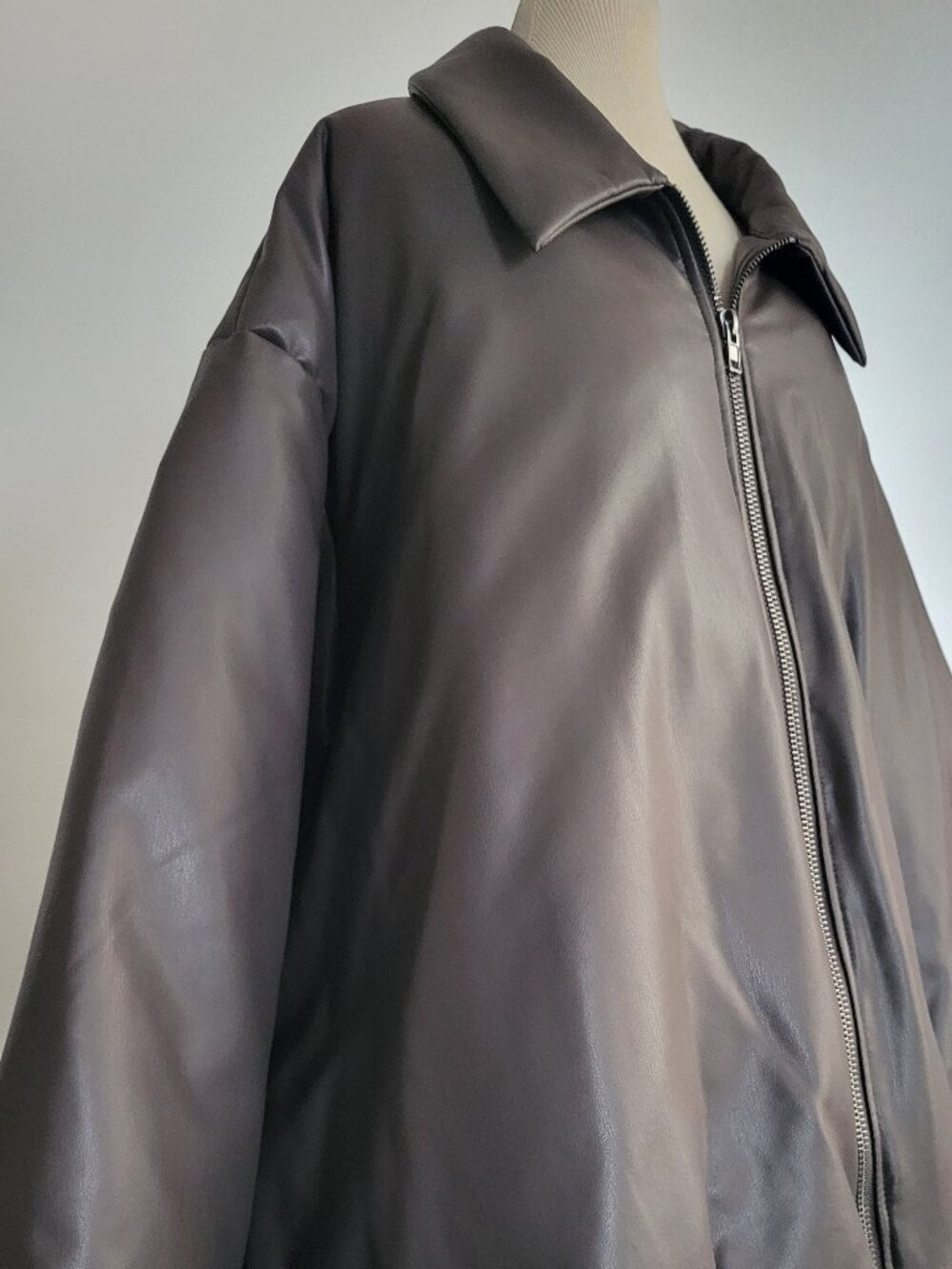 Future Collective Pewter Faux Leather Jacket – 2X – NWOT